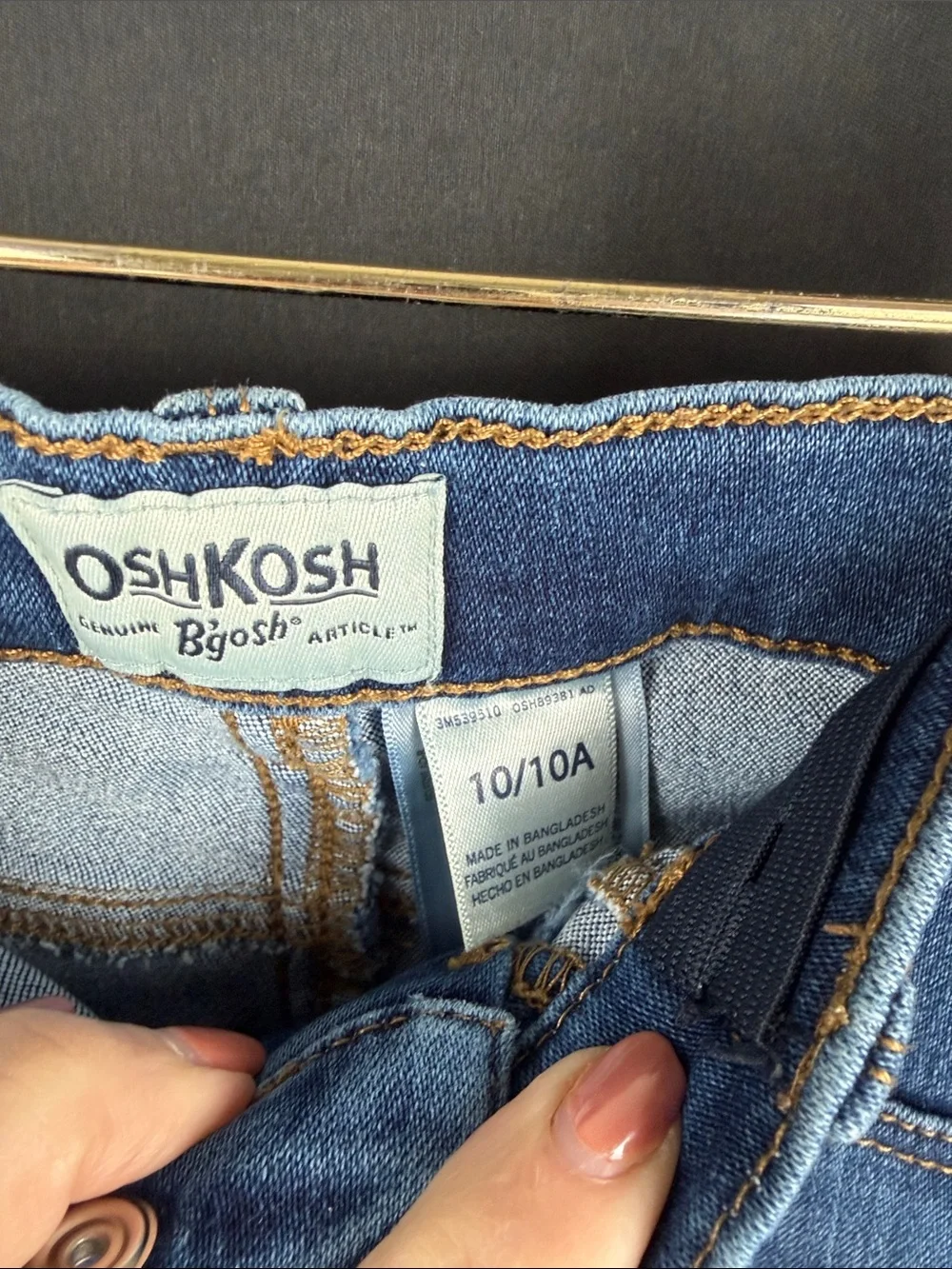 OshKosh B'gosh Medium Blue High-Rise Skinny Jeans with Exposed Button Fly